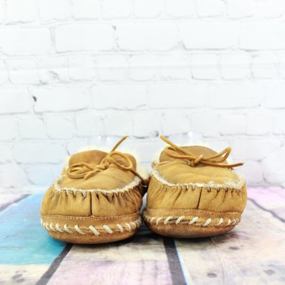 LL Bean Shearling Lined Wicked Good Moc Size 14 M - Picture 4 of 9